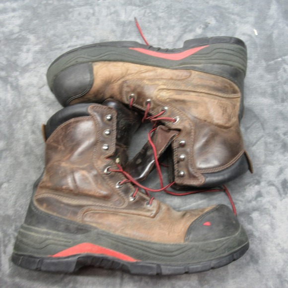 Red Wing Mens‎ Boots 11 D Brown Safety Toe Work Lace Up Traction Tred Lite 3522 main image 14